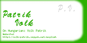 patrik volk business card
